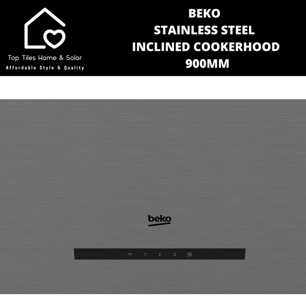 Beko Stainless Steel Inclined Cookerhood - 900mm HCA93640SS