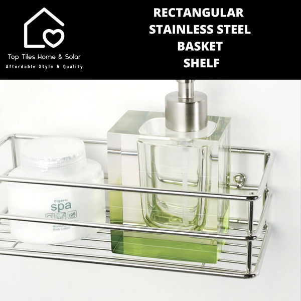 Rectangular Stainless Steel Basket Shelf