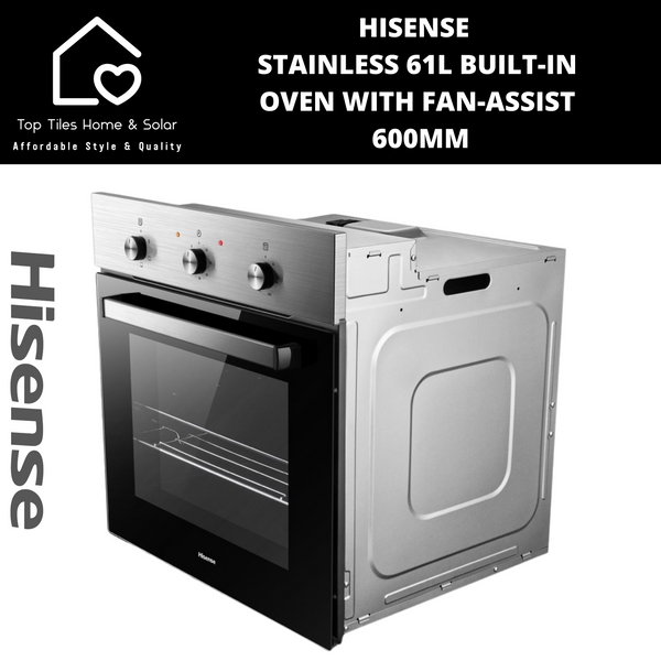 Hisense Stainless 61L Built-in Oven With Fan-Assist - 60cm