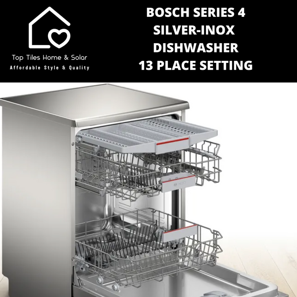 Bosch Series 4 - Silver-Inox HygienePlus Dishwasher - 13 Place Setting