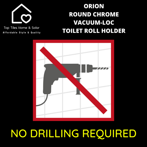Orion Round Chrome Vacuum-Loc Toilet Roll Holder