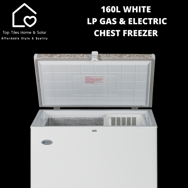 Zero White LP Gas & Electric Chest Freezer - 160L
