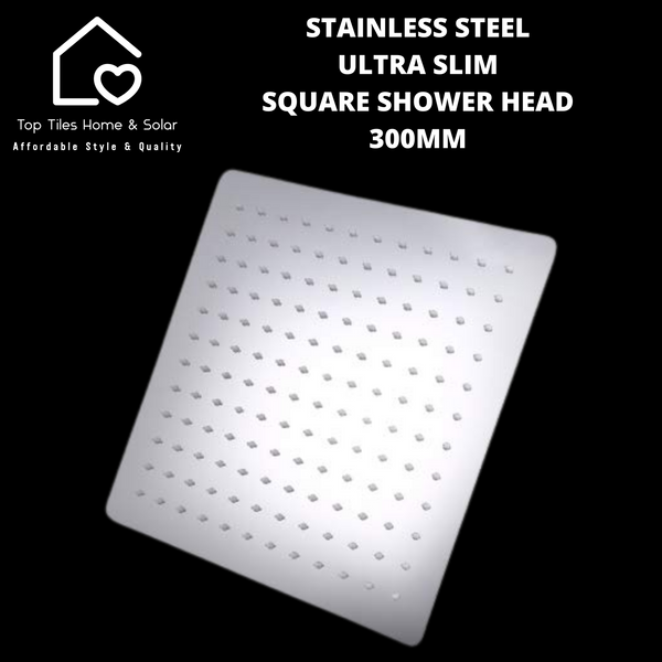 Stainless Steel Ultra Slim Square Shower Head - 300mm