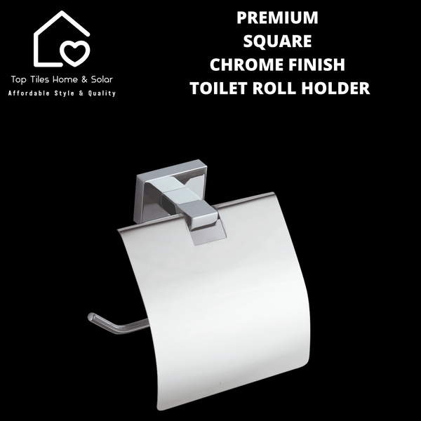 Premium Square Chrome Finish Toilet Roll Holder