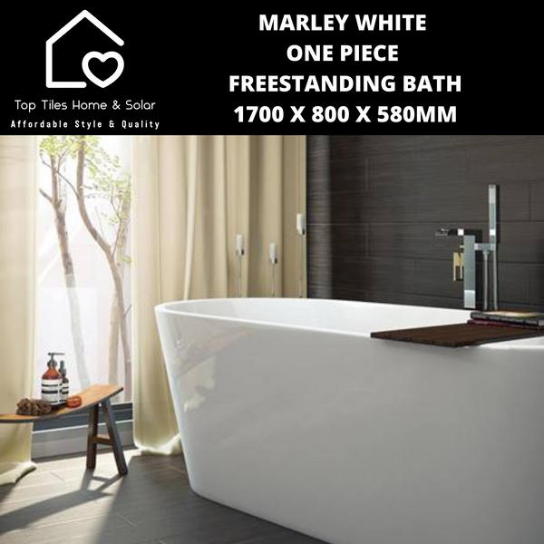 Marley White One Piece Freestanding Bath - 1700 x 800 x 580mm