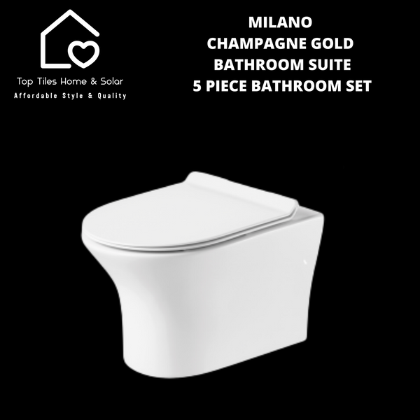 Milano Champagne Gold Bathroom Suite - 5 Piece Bathroom Set