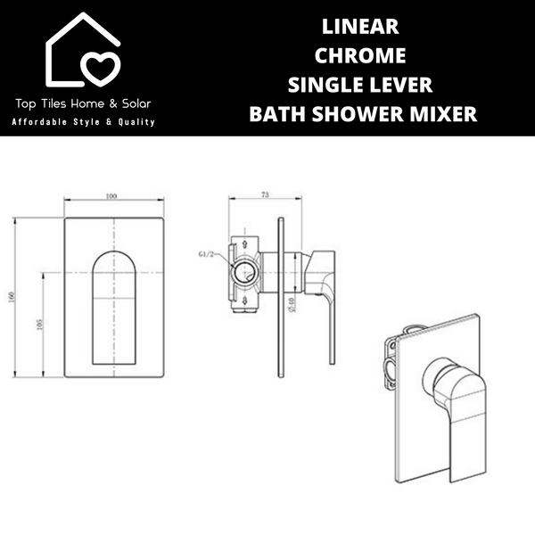 Linear Chrome Single Lever Bath Shower Mixer