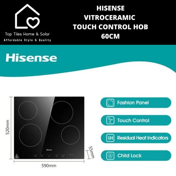 Hisense Ceran Hob with Touch Control Panel - 600mm