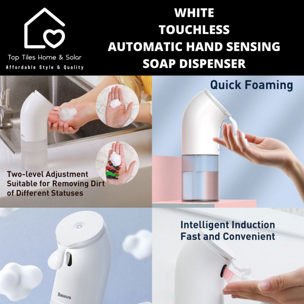 White Touchless Automatic Hand Sensing Soap Dispenser