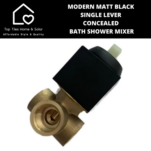 Modern Matt Black Single Lever Concealed Bath Shower Mixer