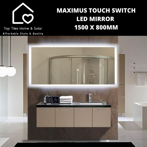 Maximus Lunar Touch Switch Led Mirror 1500 x 800mm