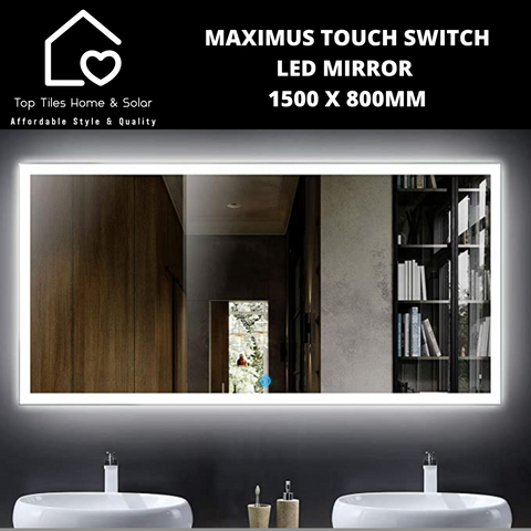 Maximus Lunar Touch Switch Led Mirror 1500 x 800mm
