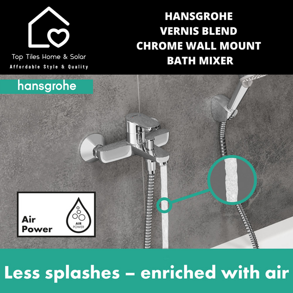 Hansgrohe Vernis Blend Chrome Wall Mount Bath Mixer