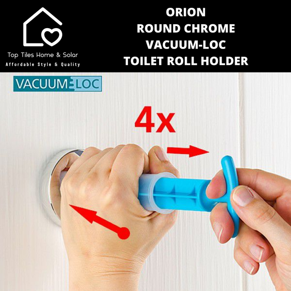 Orion Round Chrome Vacuum-Loc Toilet Roll Holder