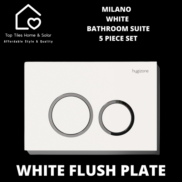 Milano White Bathroom Suite - 5 Piece Bathroom Set