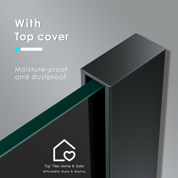 Smoked Glass Walk-in Shower Screen - 1000 x 2000mm