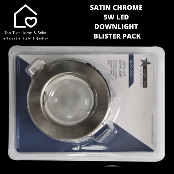 Satin Chrome Cool White Downlight - 5W LED