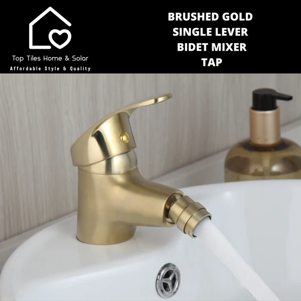 Brushed Gold Single Lever Bidet Mixer Tap