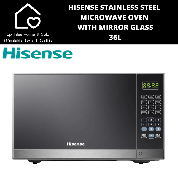 Hisense Stainless Steel Microwave Oven With Mirror Glass - 36L