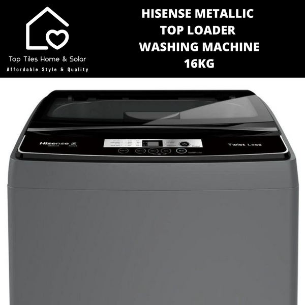 Hisense Metallic Top Loader Washing Machine - 16kg
