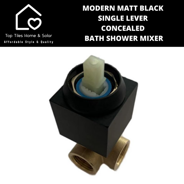 Modern Matt Black Single Lever Concealed Bath Shower Mixer