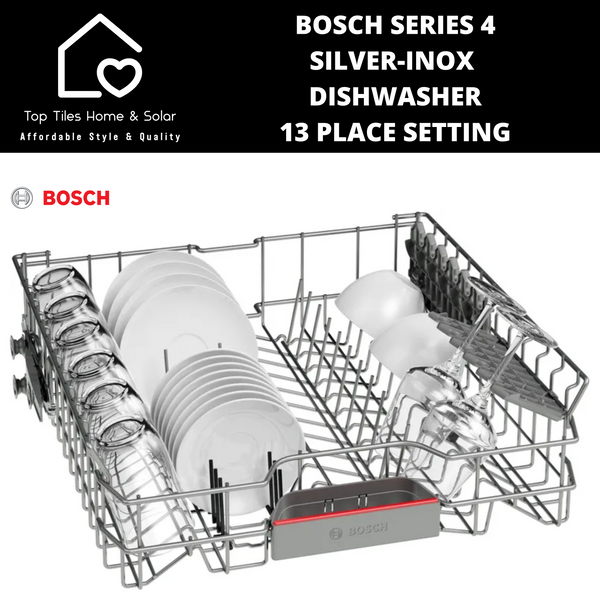 Bosch Series 4 - Silver-Inox HygienePlus Dishwasher - 13 Place Setting