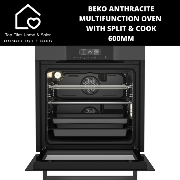 Beko Anthracite Multifunction Oven with Split & Cook - 600mm