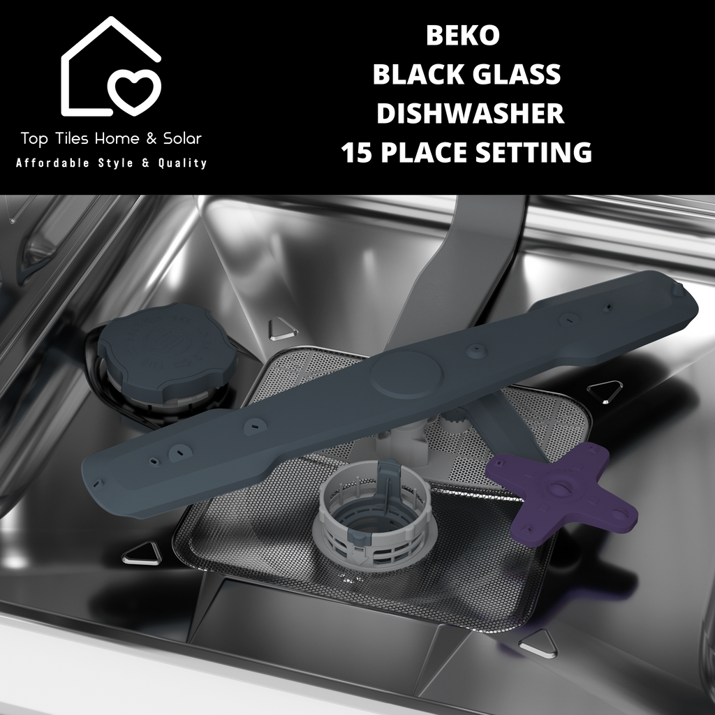 Black glass sales front dishwasher