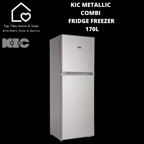 KIC Metallic Combi Fridge Freezer - 170L