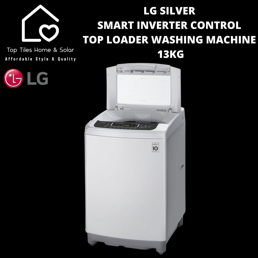 LG Silver Smart Inverter Control Top Loader Washing Machine 13kg
