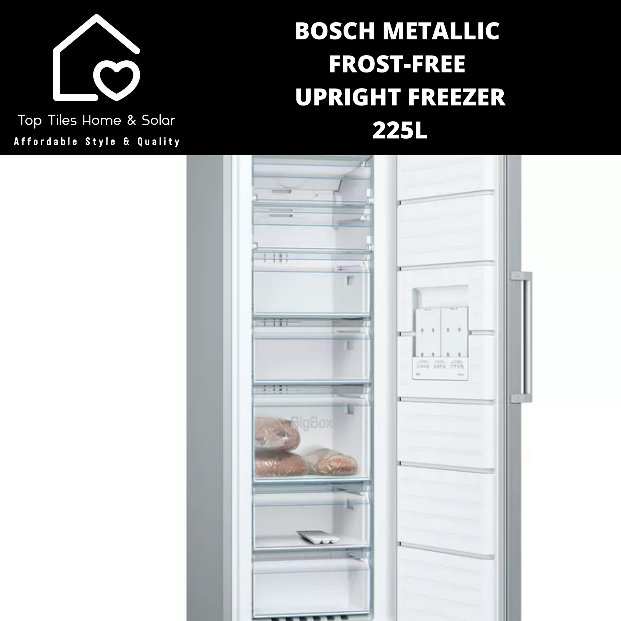Bosch Series 4 - Metallic Frost-Free Upright Freezer - 225L – Top