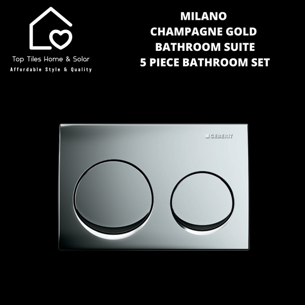 Milano Champagne Gold Bathroom Suite - 5 Piece Bathroom Set