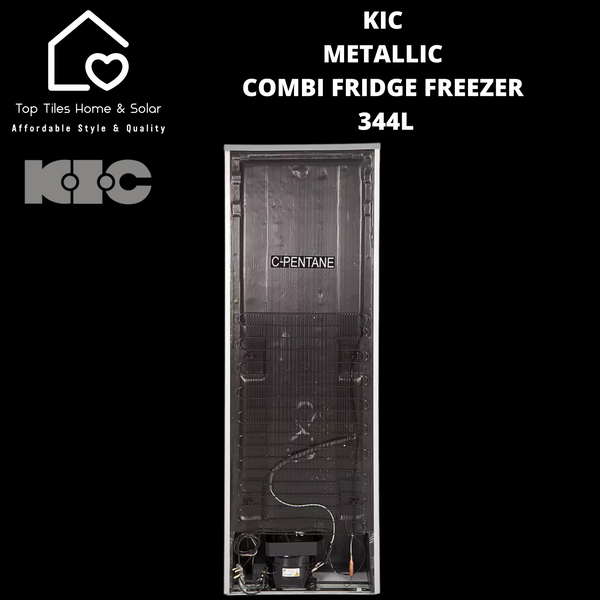 KIC Metallic Combi Fridge Freezer - 344L