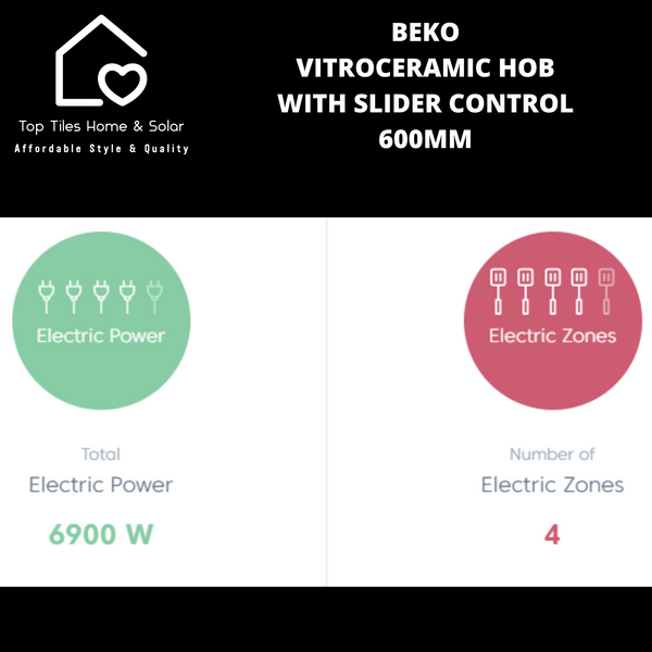 Beko Vitroceramic Hob with Slider Control - 600mm