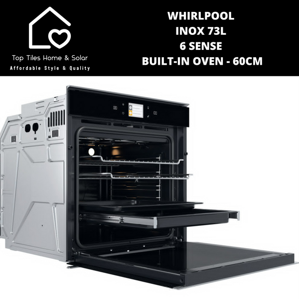 Whirlpool Black 73L 6 Sense Built-In Oven - 60cm