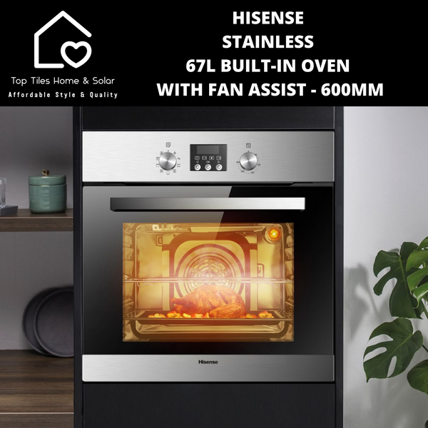 Hisense Stainless 67L Built-in Oven with Fan Assist - 60cm