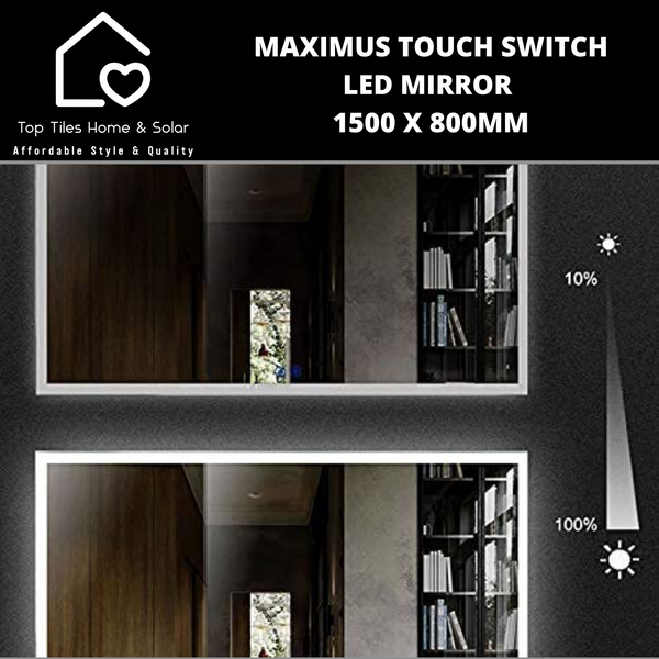 Maximus Lunar Touch Switch Led Mirror 1500 x 800mm
