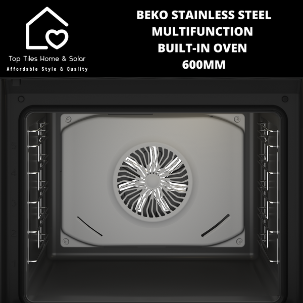 Beko Stainless Steel Multifunction Built-in Oven - 600mm BBIE12300X