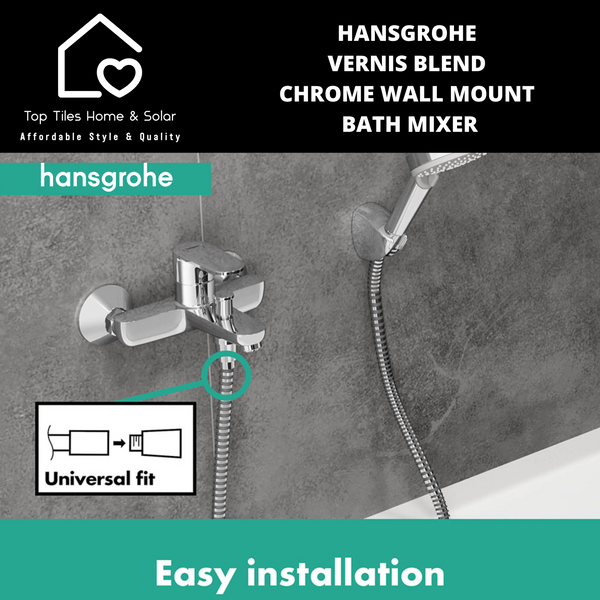 Hansgrohe Vernis Blend Chrome Wall Mount Bath Mixer