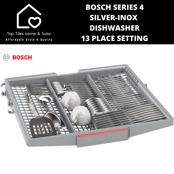 Bosch Series 4 - Silver-Inox HygienePlus Dishwasher - 13 Place Setting