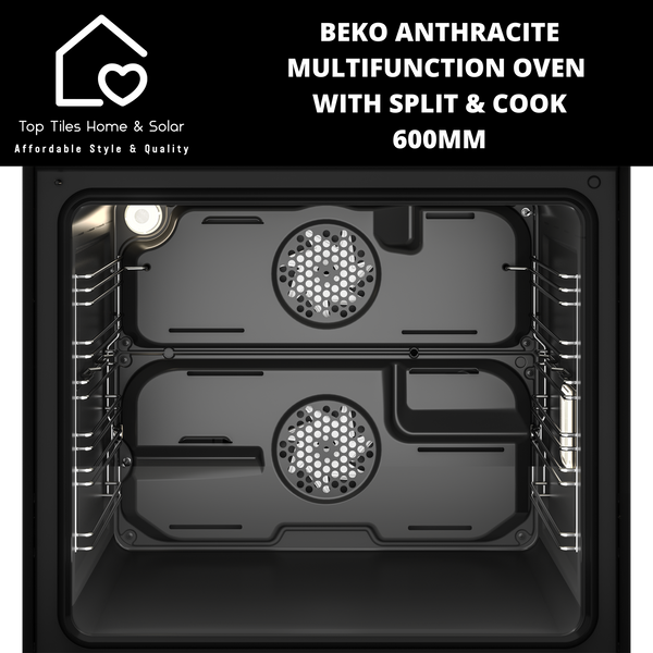 Beko Anthracite Multifunction Oven with Split & Cook - 600mm