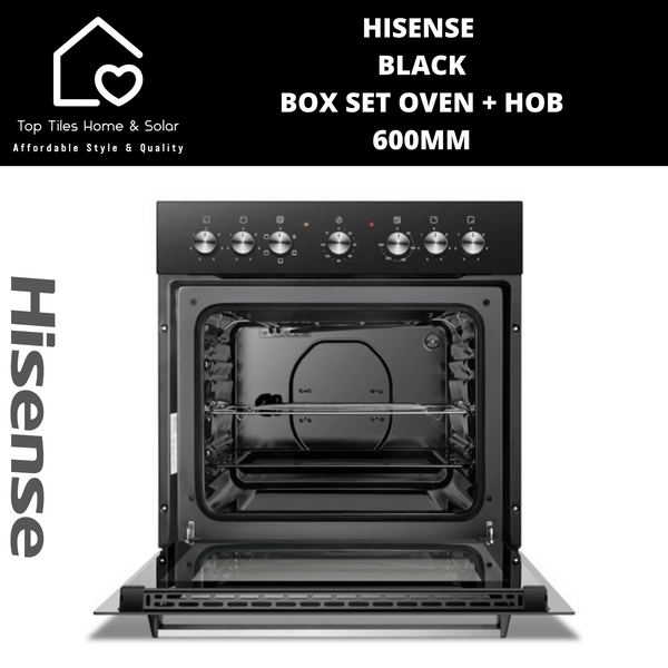 Hisense Black Undercounter Box Set Oven + Hob - 600mm