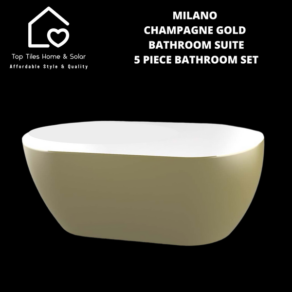 Milano Champagne Gold Bathroom Suite - 5 Piece Bathroom Set