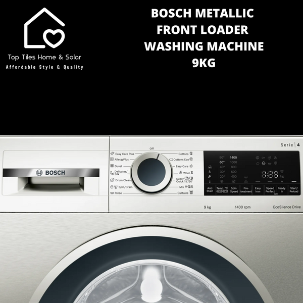 Bosch Series 4 - Metallic Front Loader Washing Machine - 9kg