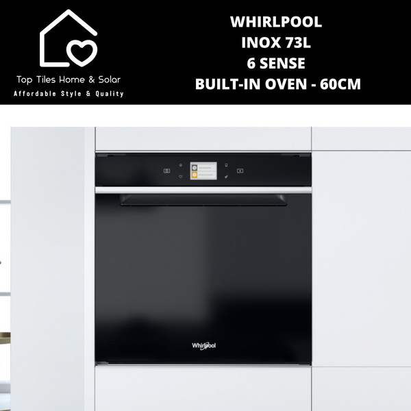 Whirlpool Black 73L 6 Sense Built-In Oven - 60cm