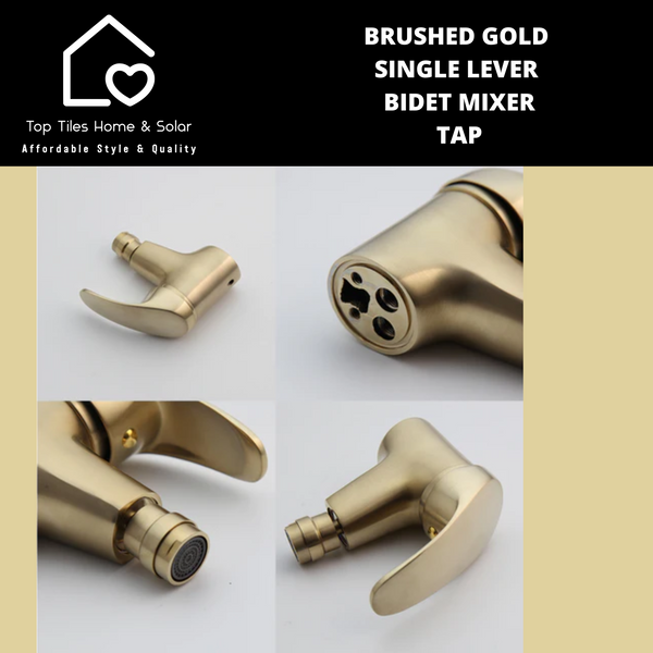 Brushed Gold Single Lever Bidet Mixer Tap