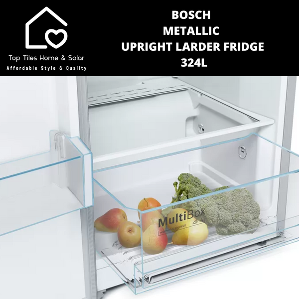 Bosch Series 2 - Metallic Upright Larder Fridge - 324L