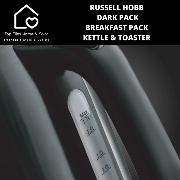 Russell Hobbs Dark Pack Breakfast Pack - Kettle & Toaster