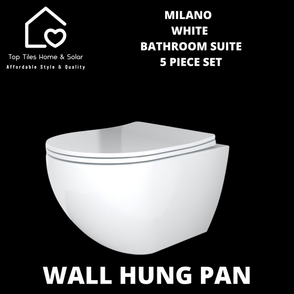 Milano White Bathroom Suite - 5 Piece Bathroom Set
