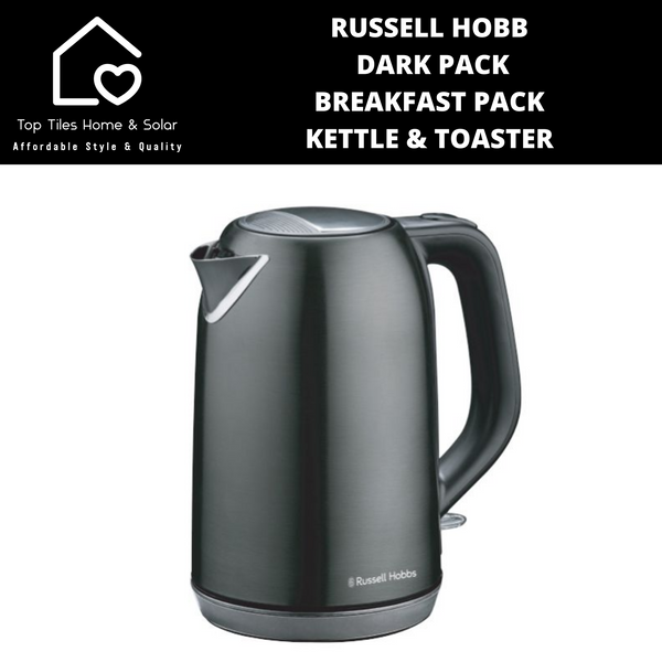 Russell Hobbs Dark Pack Breakfast Pack - Kettle & Toaster